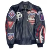 Pelle Pelle Marc Buchanan American Bruiser Men’s Navy Blue Leather Jacket