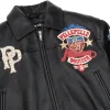 Pelle Pelle Marc Buchanan American Bruiser Plush Black Real Leather Women's Crop Jacket