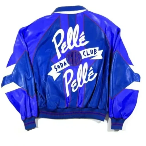 Pelle Pelle Marc Buchanan Soda Club 90s Blue Genuine Jacket