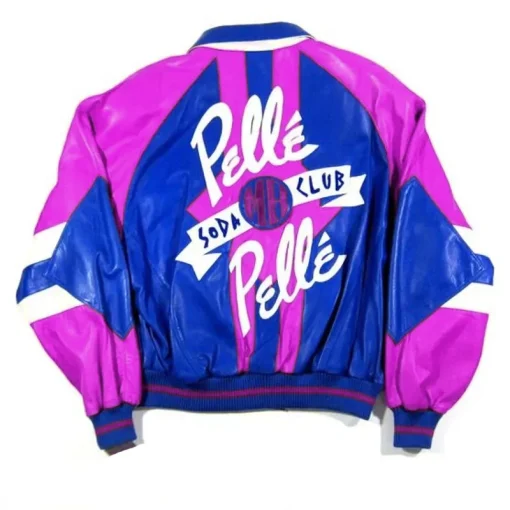 Pelle Pelle Marc Buchanan Soda Club 90s Purple and Blue Genuine Jacket