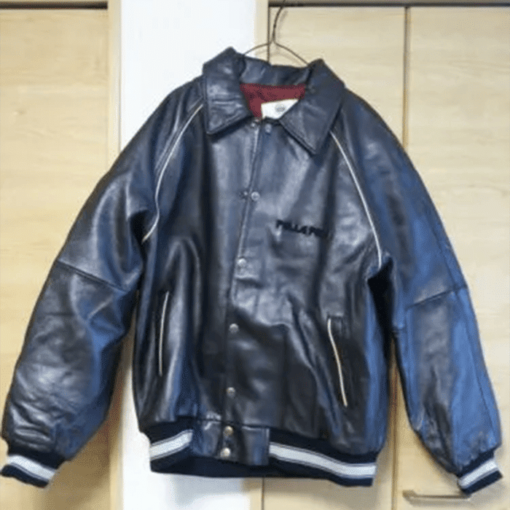 Pelle Pelle Marc Buchanan Vintage Navy Blue Leather Jacket