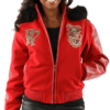 Pelle Pelle Mark Buchanan Womens Dynasty Red Jacket