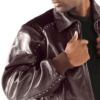 The Pelle Pelle Deep Maroon Leather Zippered Jacket