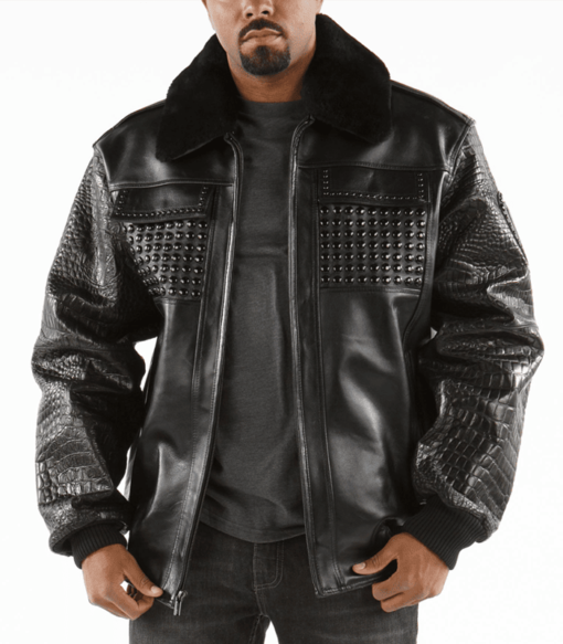 Pelle Pelle Mb Bomber Black Leather Jacket
