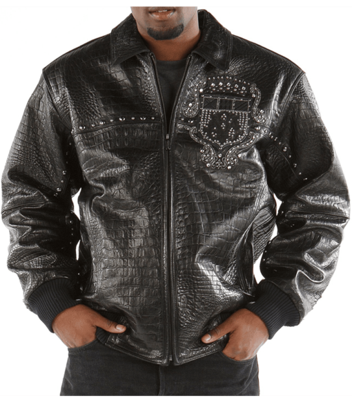 Pelle Pelle Mb Emblem Black Leather Jacket