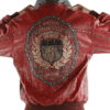 Pelle Pelle Men’s Mb Emblem Maroon Leather Jacket
