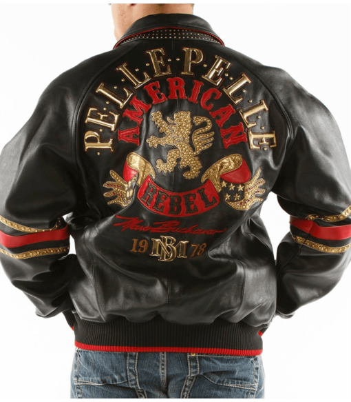 Pelle Pelle Men’s American Rebel Black Leather Jacket