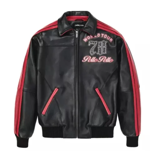 Pelle Pelle Men Marc Buchanan 1978 World Tour Black Plush Leather Jacket