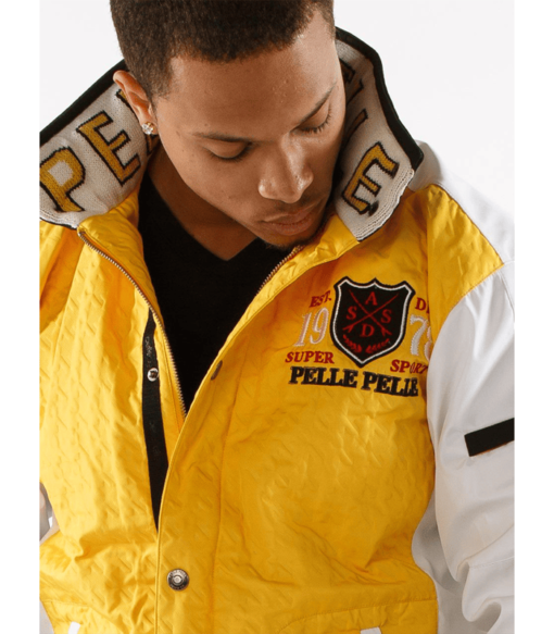 Pelle Pelle Men’s Dijon And White Super Sport Jacket