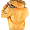 Pelle Pelle Men’s Airborne Fur Hooded Skin Wool Yellow Jacket