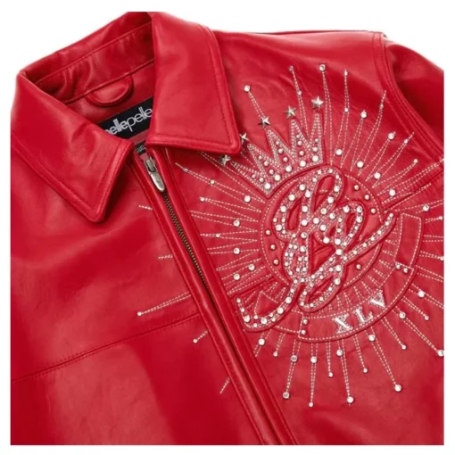 Pelle Pelle Men's American Legend 45 Anniversary Edition Red Top Grain Leather Jacket