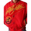 Pelle Pelle Men's American Legend Red Varsity Jacket