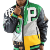 Pelle Pelle Mens Black And Green Slam Dunk Jacket