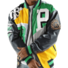 Pelle Pelle Men’s Black And Green Slam Dunk Leather Jacket