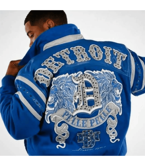 Pelle Pelle Mens Blue Detroit 78 Jacket