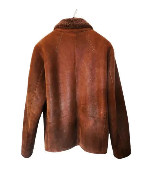 Pelle Pelle Mens Brown Pea Real Leather Coat