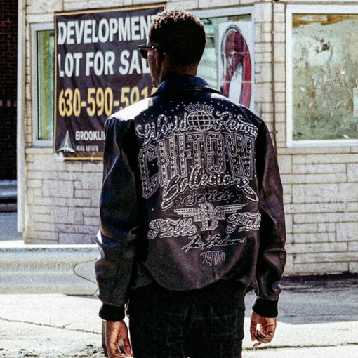 Pelle Pelle Men's Chi-Town Collectors Series Tribute MB 1978 Black Real Leather Jacket