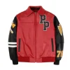 Pelle Pelle Men’s Chief Keef Indian Renegades Red Full Grain Leather Jacket