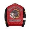 Pelle Pelle Men’s Chief Keef Renegades Red and Black Full Grain Leather Jacket