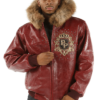 Pelle Pelle Crest Maroon Leather Jacket