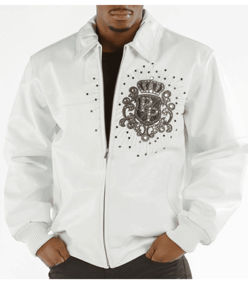Pelle Pelle Crest Leather White Jacket
