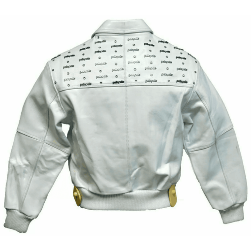 Pelle Pelle Men’s Emblem White Leather Jacket