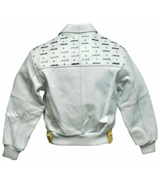 Pelle Pelle Men’s Emblem White Leather Jacket