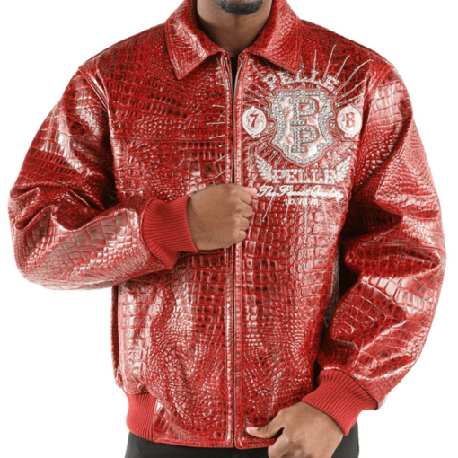 Pelle Pelle Men’s Eye On The Prize Red Leather Jacket