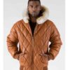 Pelle PelleF ur Hoods Mens Brown Leather Jacket