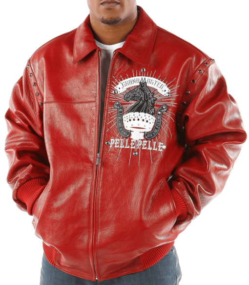 Pelle Pelle Men’s Grandmaster Red Leather Jacket