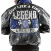 Pelle Pelle Mens Live Like A King Studded Black Leather Jacket