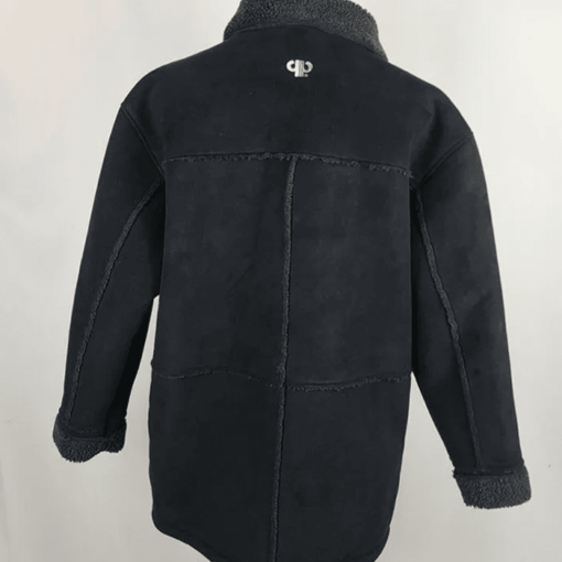 Pelle Pelle Mens Black Big Logo Leather Jacket