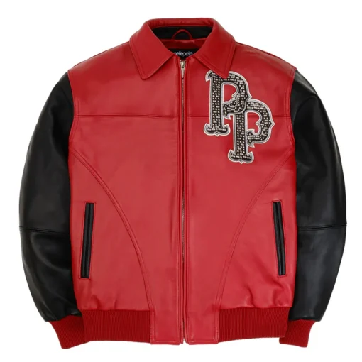 Pelle Pelle Men’s Marc Buchanan Red World Famous Studded Leather Jacket