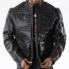 Pelle Pelle Mosaic Black Burnish Leather Jacket