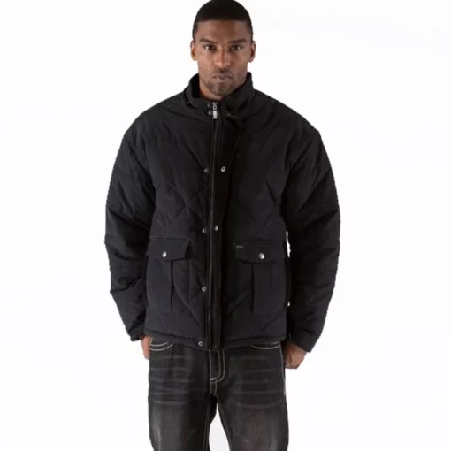 Pelle Pelle Mens Multi Quilt Black polyester Jacket
