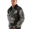 Pelle Pelle Mens Nation Rebel Soul Studded Black Pure Best Quality Leather Jacket