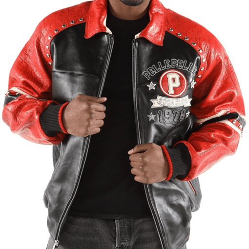 Pelle Pelle Men’s New Soda Club Red Leather Jacket
