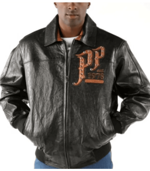 Pelle Pelle Mens Pioneer Black Leather Jacket