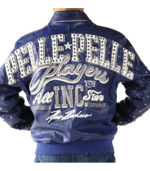 Pelle Pelle Men’s Players Inc. Blue Leather Jacket
