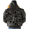 Pelle Pelle Men's Signature Black Fur Hooded Real Leather Jacket