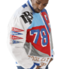 Pelle Pelle Men’s White And Blue Slam Dunk Leather Jacket