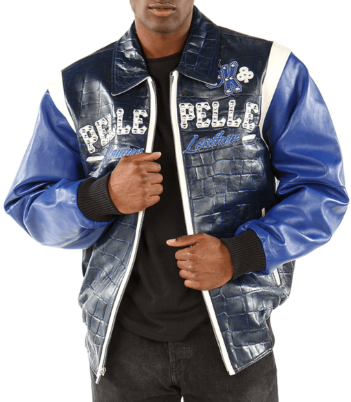 Pelle Pelle Men’s Street Kings Blue Leather Jacket