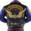 Pelle Pelle Men’s The World Tour Bomber Blue Jacket