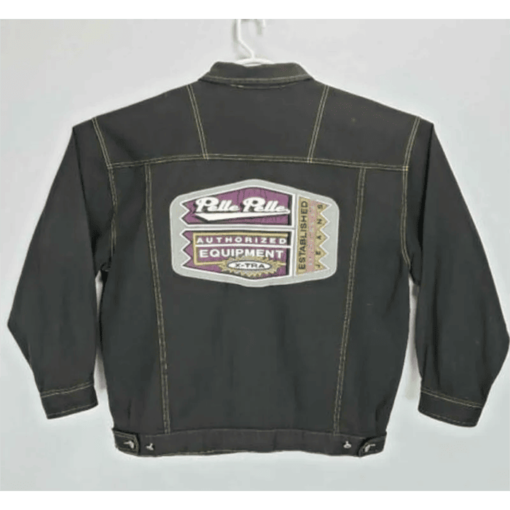 Pelle Pelle Men’s Vintage Black Button Up Lined Denim Jacket