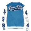 Pelle Pelle Men's World Famous Marc Buchanan 1978 Blue Varsity Wool Jacket