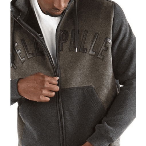 Pelle Pelle Charcoal Hooded Midlayer Jacket