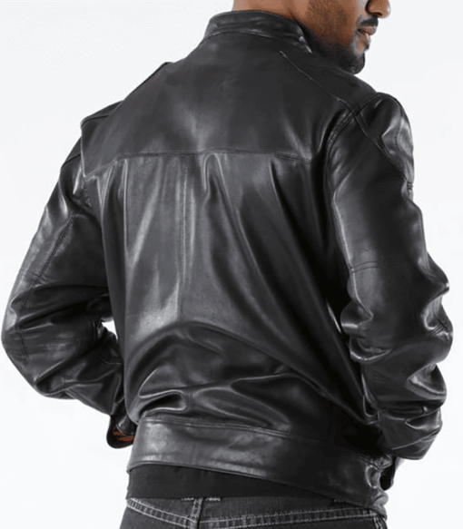 Pelle Pelle Mosaic Black Burnish Leather Jacket