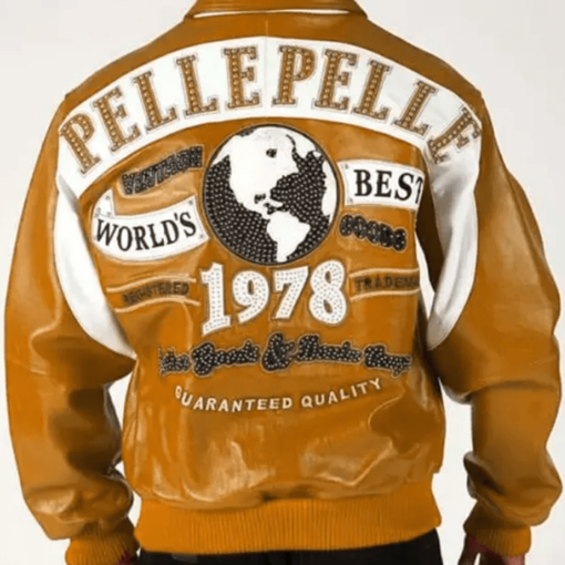 Pelle Pelle Mustard White World’s Best 1978 Studded Jacket