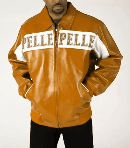 Pelle Pelle Mustard White World’s Best 1978 Studded Jacket