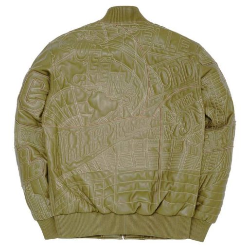 Pelle Pelle NYC Boro Quilted Olive Green Men Leather Jacket